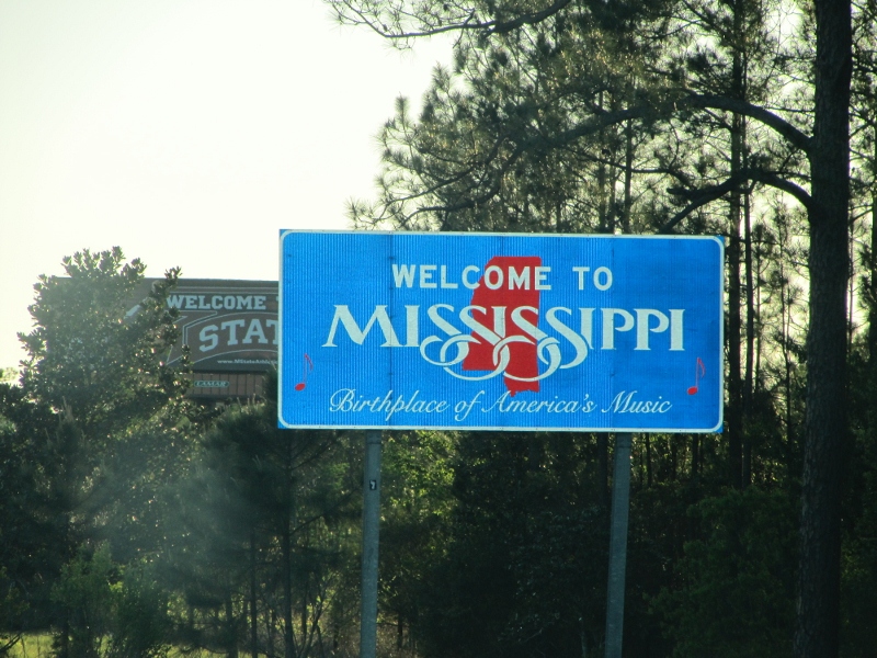 Drove through Mississippi.