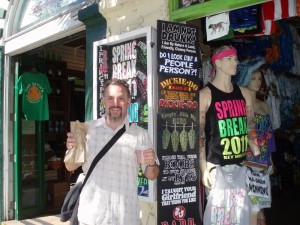 It’s okay to walk down the street with booze.  In this shot Jason ‘beers up’ for a walk down Duval Street, the main street to enjoy while in Key West.