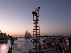 Street Performers entertain the crowds in Key West